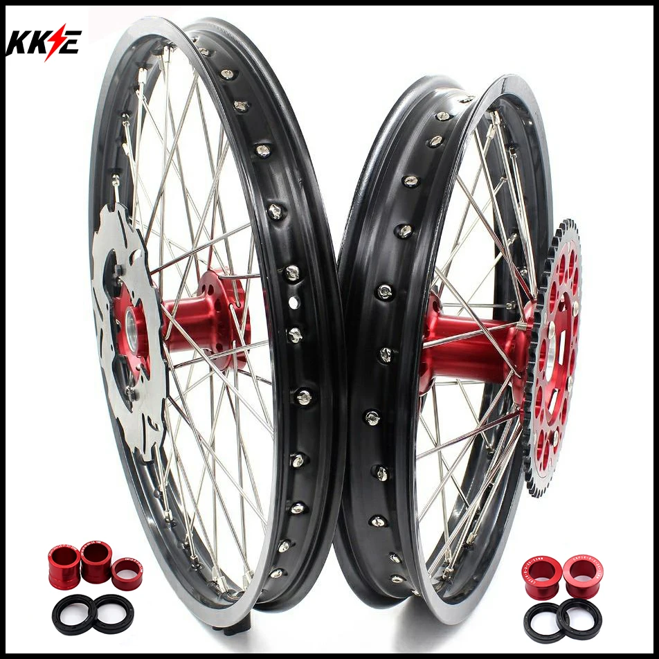 Полный комплект колес для мотоцикла HONDA CRF250R 2004-2013 CRF450R 2002-2012 красная фотография
