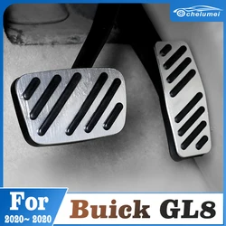 Couvercle de pédale de pédale en alliage d'aluminium pour Buick GL8 2020, accessoires de garniture intérieure pour accélérateur et frein à carburant 