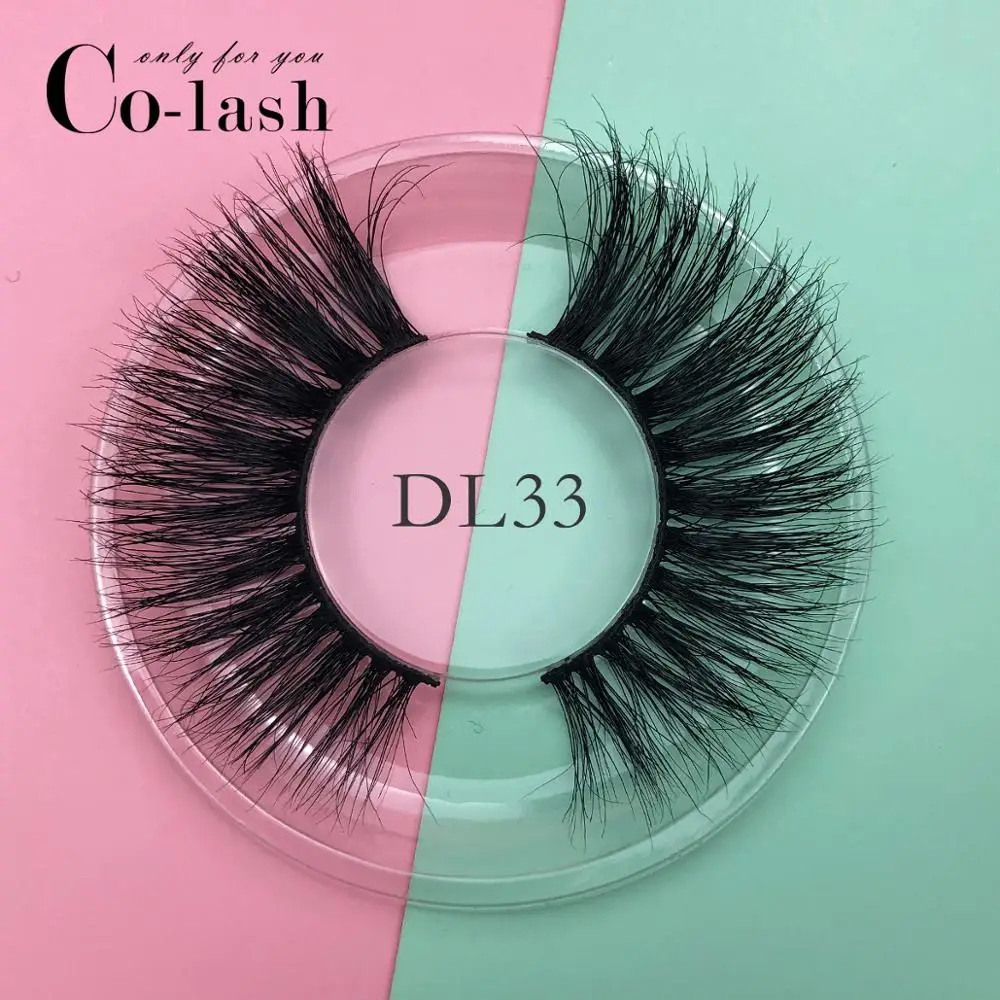 DL33 Colash 25 мм ручная работа натуральные густые ресницы для макияжа Инструменты для удлинения 3D норковые объемные мягкие Накладные ресницы - Цвет: DL33