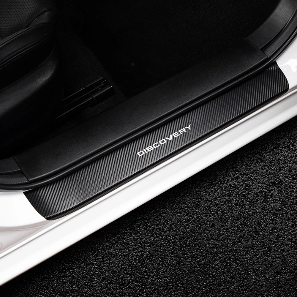 For Land Rover Range Rover Discovery 3 4 2 Autobiography 4Pcs Car Accessories 3D Vinyl Carbon Fiber Door Threshold Guard Sticker