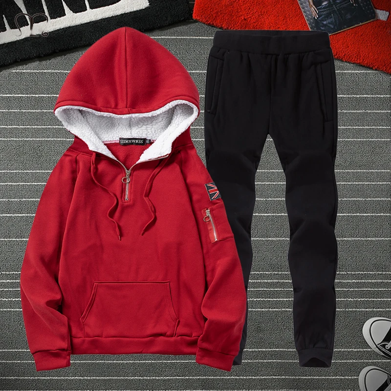 Casual Tracksuit Sweatshirt Hoodies Pants Jogger-Sets Brand-Clothing Men 2piece Hip-Hop