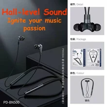 BN500 Bluetooth 4,1 Наушники Беспроводные с креплением на шею дизайн спортивный 3D двойной стерео звук мягкий силикон длительный срок службы батареи