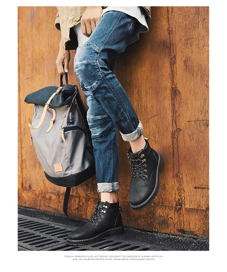 Модные мужские кожаные ботинки Martens; Зимняя мужская обувь; Водонепроницаемая повседневная обувь; Мужская брендовая Роскошная Свадебная обувь; мужские ботинки; Botas