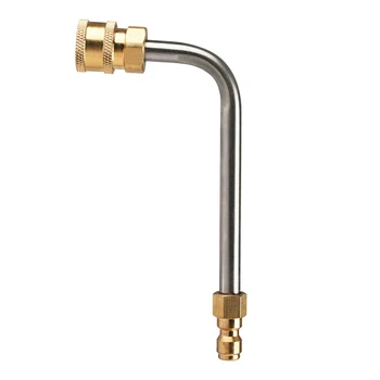 

High Pressure Power Washer Gutter Cleaner Attachment Lance/Wand 1/4\" Quick Connect Car Washer Curved Rod Extension Rod