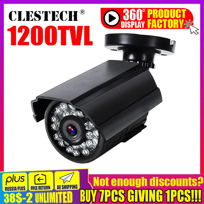 ReaL1200TVL HD Mini Cctv Camera Waterproof IP66 IR Night Vision Analog CVBS home monitoring security Baby Monitor Have bracket 4 inch cctv tester ip camera ipc 1900 mini monitor 8k h 265 main stream test ahd cvi tvi cctv analog tester monitor cable tracer