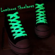 

1 Pair Luminous Shoelaces Flat Sneakers Canvas Shoe Laces Glow In The Dark Night Color Fluorescent Shoelace 90/110cm