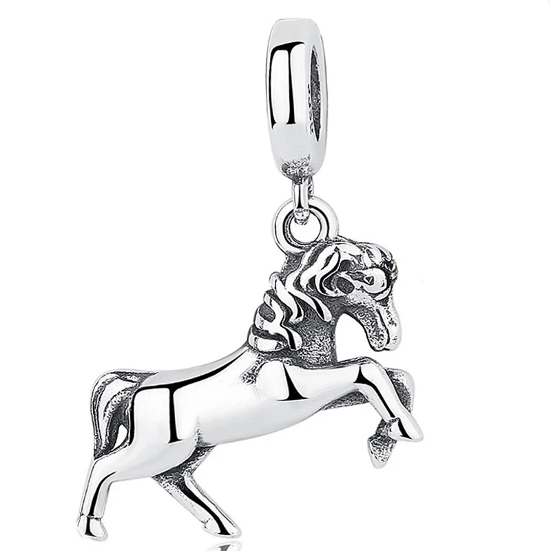 

Horse S925 Silver Charm Pendant European Bead FOR Original Charm Silver Bracelet Trinket Jewelry Lady Women Girl Gift