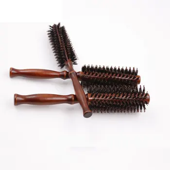 

1 Pcs Antistatic Heat Resistant DIY Boar Bristle Hair Curl Brush Salon Wooden Round Hairdressing Hairbrush 3 Size Available