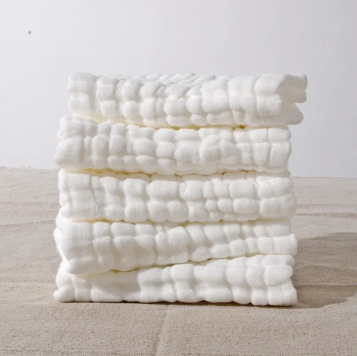  Baby Bibs Bib Pure Cotton Infant Small Square Towel Newborns Towel Infant Face Towel Gauze 6-Layer 