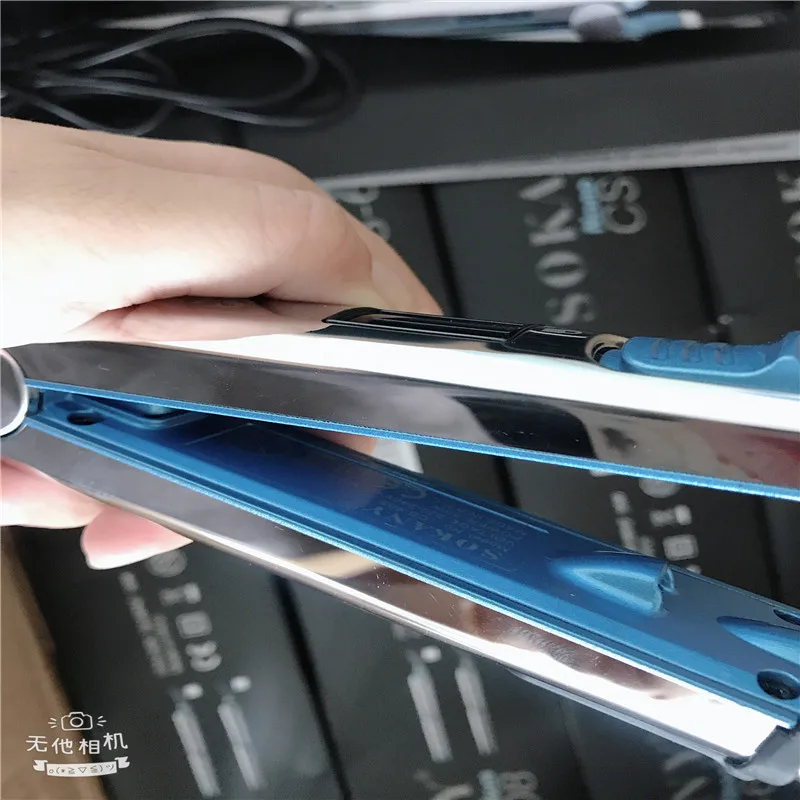 Max 750F Pro титановая плавающая пластина плоский утюжок выпрямитель для волос Профессиональный быстрый Электрический выпрямитель с ЖК-дисплеем 100-240 В
