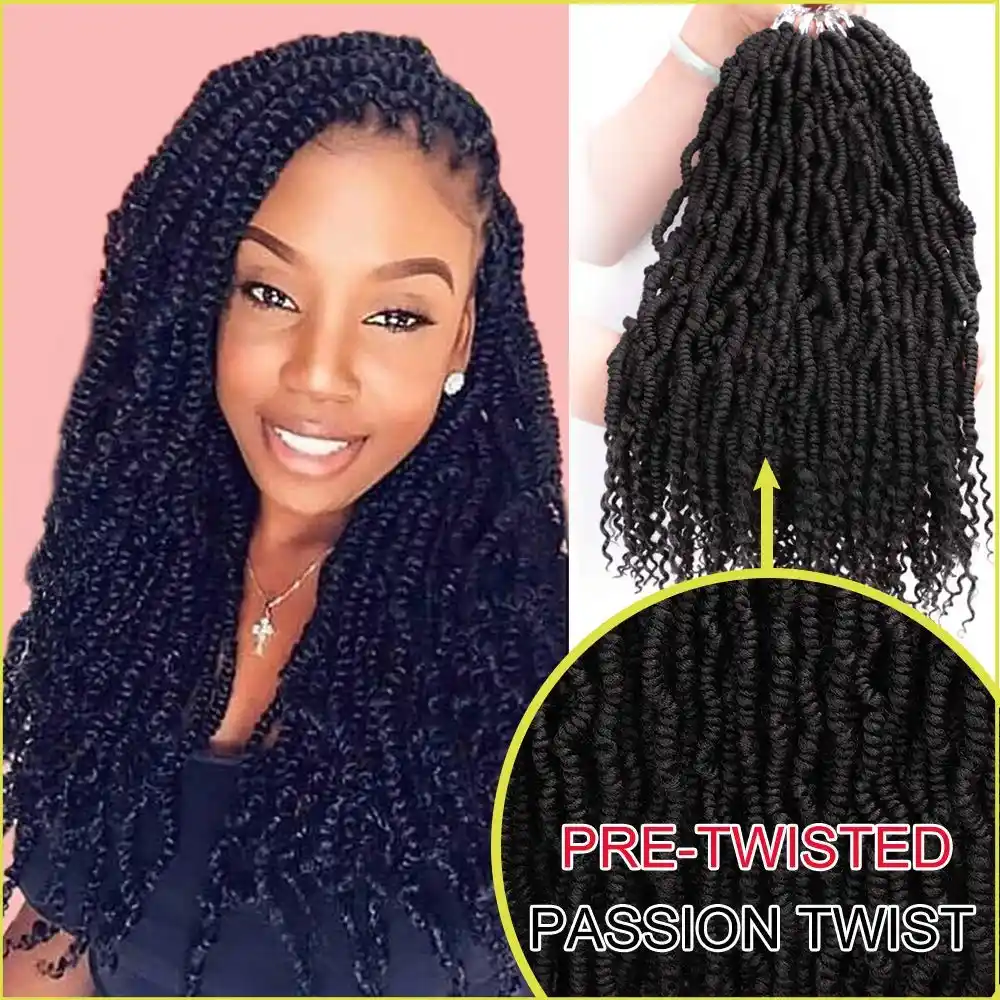 Passion Spring Twist Hair Ombre Twist Curly Hairstyle Crochet Hair