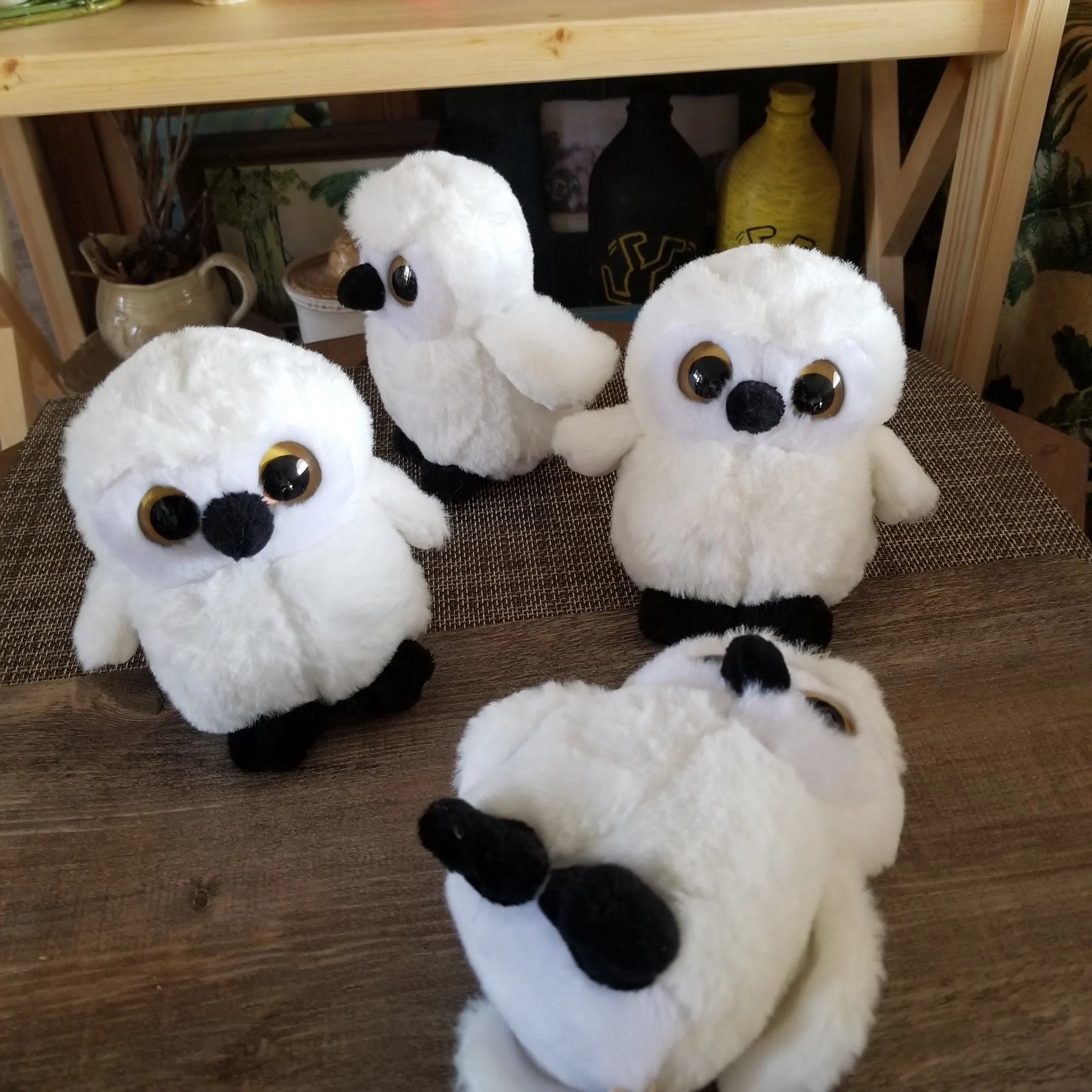 Cute Snowy Owl Simulation Animal Stuffed Plush Toy Doll Children Birthday Gift