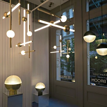 

Nordic LED Tube Pendant Lights for Living Room Hanging Lamp Bedroom Bedside Home Decoration Loft Industrial Indoor Light