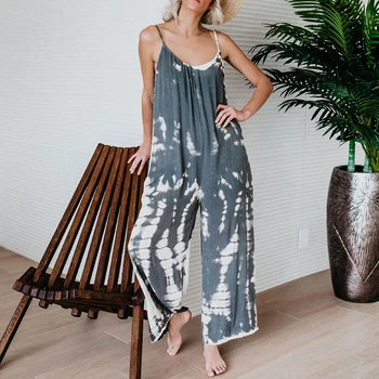 

Fashion Women Jumpsuit Romper Overalls Casual Long Trousers Harem Pants Basic Denim Pants Wide Leg Rompers Female ropa mujer hot