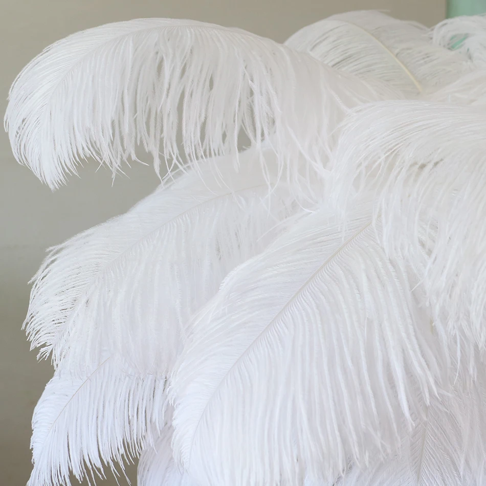 Natural White Ostrich Feathers 10pcs/lot 15-20cm/25-30cm/30-35cm Wedding Home Decoration Table Centerpiece Crafts