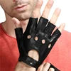 Leather gloves men's half finger fitness sports driving anti-skid strong wear-resistant driving retro motorcycle sheepskin glove ► Photo 3/6