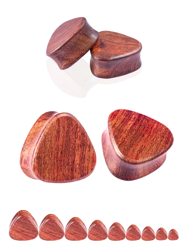 Piercing Oreja 1Pc Wood Triangle Ear Plugs and Tunnels Ear Flesh Gauges Expander Stretcher Unisex Sexy Body Jewelry Wholesale
