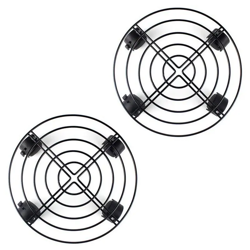 

Metal Plant Flower Pot Stand Trolley Caddy on Wheels Indoor Outdoor Home Garden Tools (2-Pack)