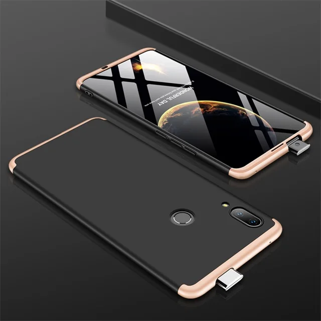 Gold Black Gold Роскошный чехол для телефона huawei P smart Z чехол 3 в 1 матовый Жесткий ПК цветной Бизнес Стиль чехол для Y9 Prime чехол Funda - Цвет: Gold Black Gold