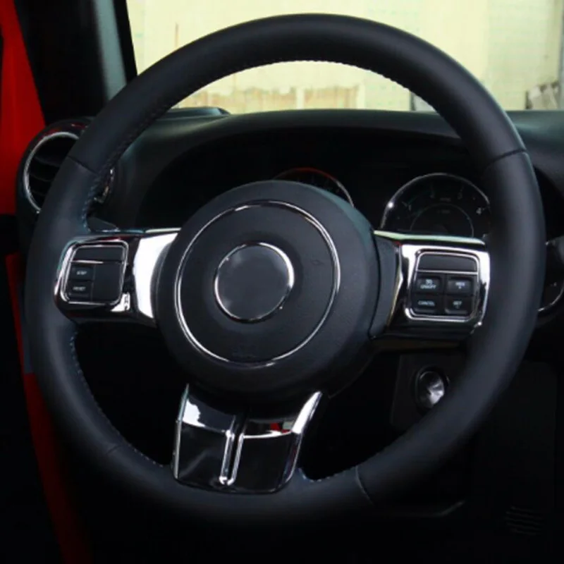 Для Jeep Wrangler JK 2011- хромированная декоративная рамка для руля