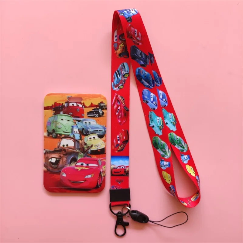 Card Holder Bank Card Holder Business Badge Card Case Frame Employee Case Cover Student Lanyard ID Holder For Disney Cars