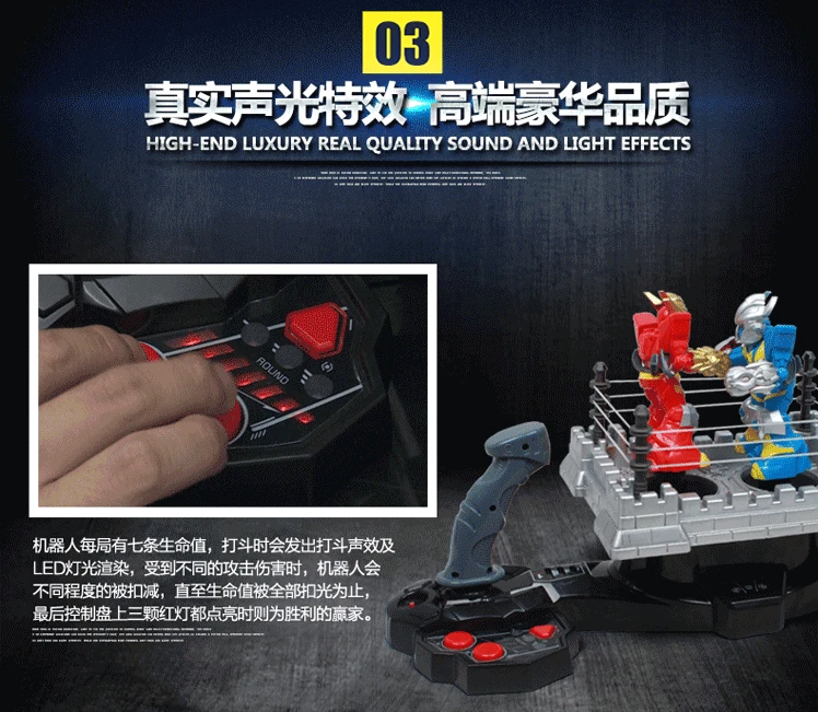 Длинный Xiang игрушка кольцо король дистанционное управление игрушка робот бой Электрический двойной бой Бокс играть с вашим партнером