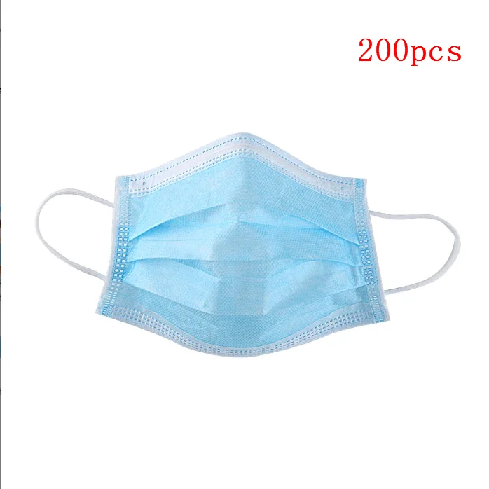 

In stock!200pcs Anti-dust Safe Breathable Mouth Mask Dental Disposable Ear loop Face 3layer Hypoallergenic Masks Hot