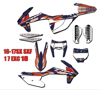 

Complete Set DECAL Customized Number Blue Gloss GRAPHICS DECAL FOR KTM EXC EXCF XCW 2017 2018 2019 SX SXF XC XCF 2016 2017 2018