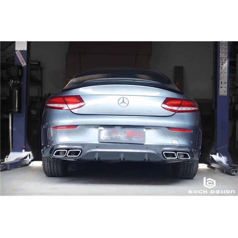 Углеродное волокно PSM Style задний багажник для губ крыло спойлер для Mercedes-Benz C Class W205 C63-17 купе 2 двери& Седан 4 двери