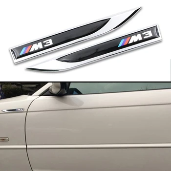 

2pcs Fashion NEW Stainless Steel Car Blade Car Body Waterproof Sticker For Bmw x1 x3 x5 x6 z4 f10 f20 f30 e36 e39 e46 e60 e90