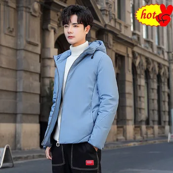 

Men Down Jacket Men Winter Portability Warm White Duck Down Hooded Man Coat jaqueta masculino chaqueta hombre JK-834