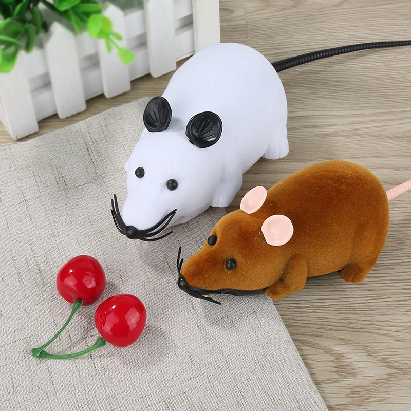 Hot Sale New 8 Colors Cat Toys Mouse Remote Control Wireless Simulation Mouse Toys Electronic Rat Mice Toys Novelty Pet Supplies