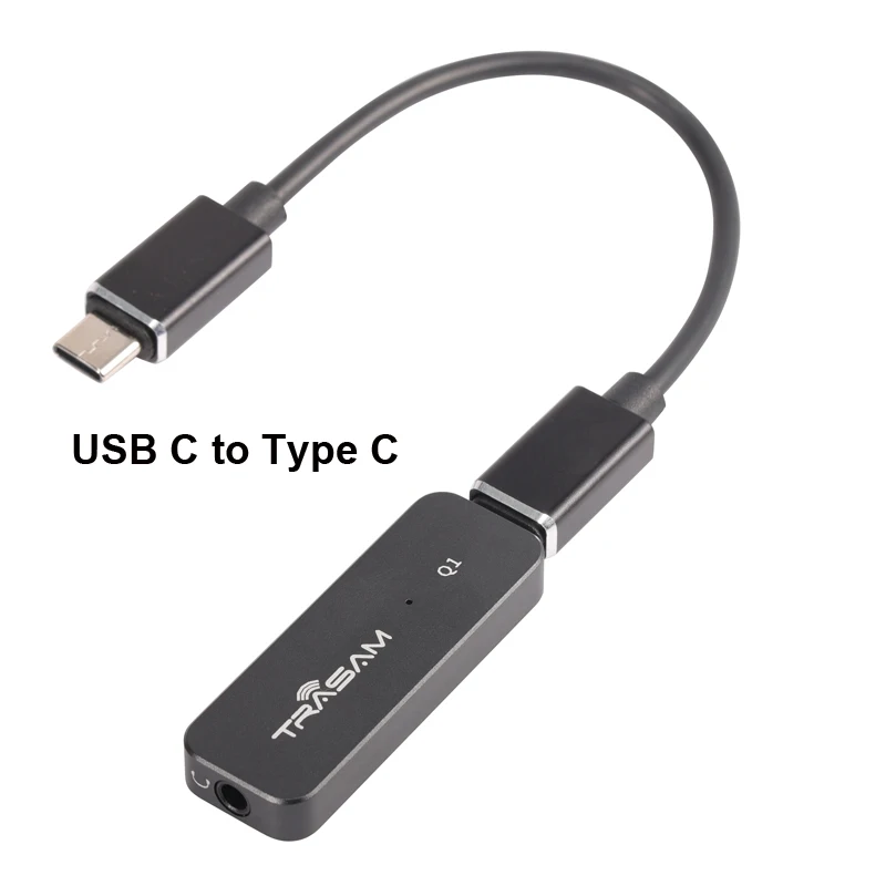 Портативный усилитель для наушников Q1 Hi Fi мини усилители 192 кГц с USB C на 3 5 мм ЦАП