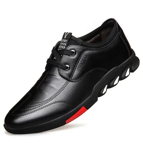Leather Shoes Men's Cowhide 2021 Spring New Men's Business Casual Breathable Non-Slip Soft Bottom All-Match Men's Shoes
