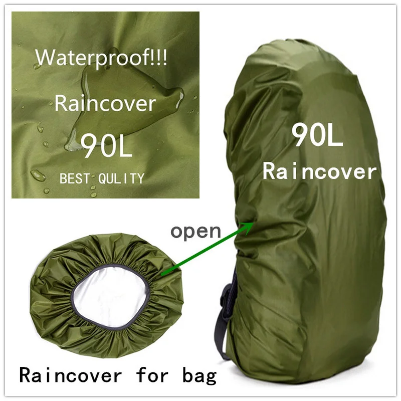 

Rain cover backpack 90L Waterproof Bag Camo Tactical Outdoor Camping Hiking Climbing Dust Raincover