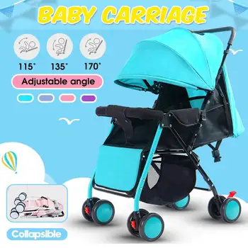 

Folding Baby Stroller Portable Lying Dampening Pushchair Light Weight Newborn Stroller High Landscape Carriage Baby Stroller