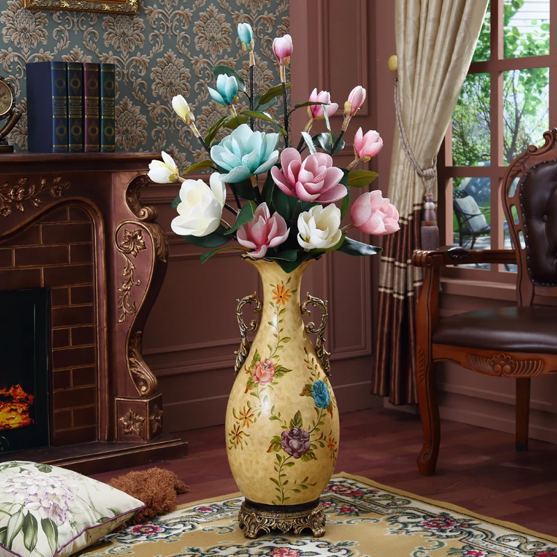 ヨーロッパ 花瓶の置物 リビング飾り物 レトロ 上品 テーブル飾り物9-