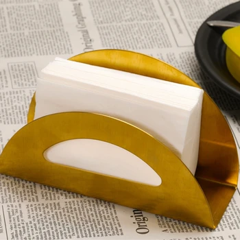 

Stainless Steel Napkin Holder Tissue Rack Box Paper Serviette Dispenser Desktop