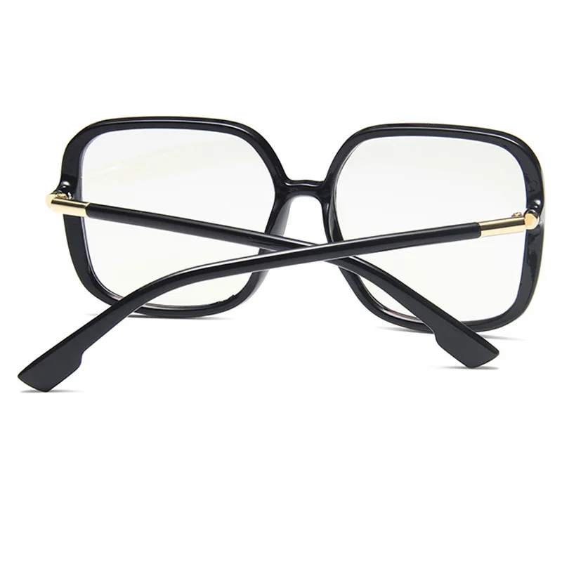 Новые негабаритные квадратные женские очки прозрачные корейские модные оправы для очков прозрачные очки винтажные поддельные очки