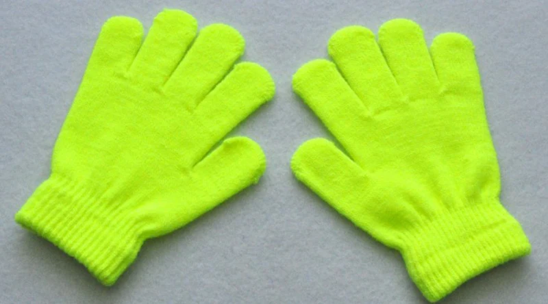 JDD 7-11 year old elementary school students winter writing cold warm gloves monochrome acrylic children gloves 