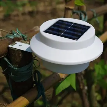 

Solar Powered Outdoor Garden Light Gutter Fence Lamp 3 LED Lamp Energy Saving good View for Home Garden Yard