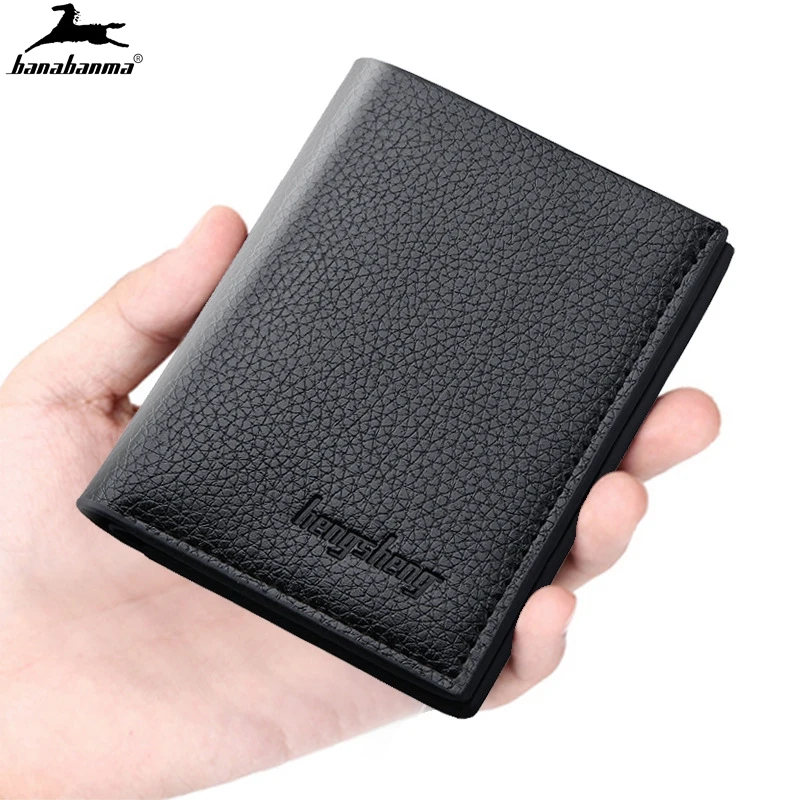 

mini slim wallet male partmon Casual leather PU portfel purse portafoglio uomo Dollar money clip thin small men's wallet
