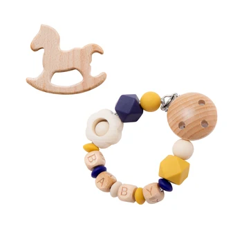 

Baby Pacifier Clips Wooden Baby Pacifier Personalized Babies Name Nipple Holder Teether Pacifier Chain For Handmade Customize