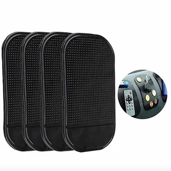 

4PCS Car Non-Slip Mat Auto Silicone Interior Dashboard Phone Anti-Slip Storage Mat Pads For Car Mobile Phone Car Accessories