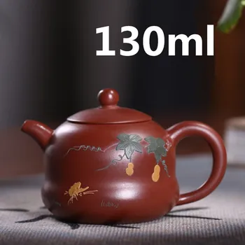 

Teapot Yixing Zisha Clay Chinese Porcelain Teapots Tea pot Ceramic 130ml New Arrived High Quality With Gift Box