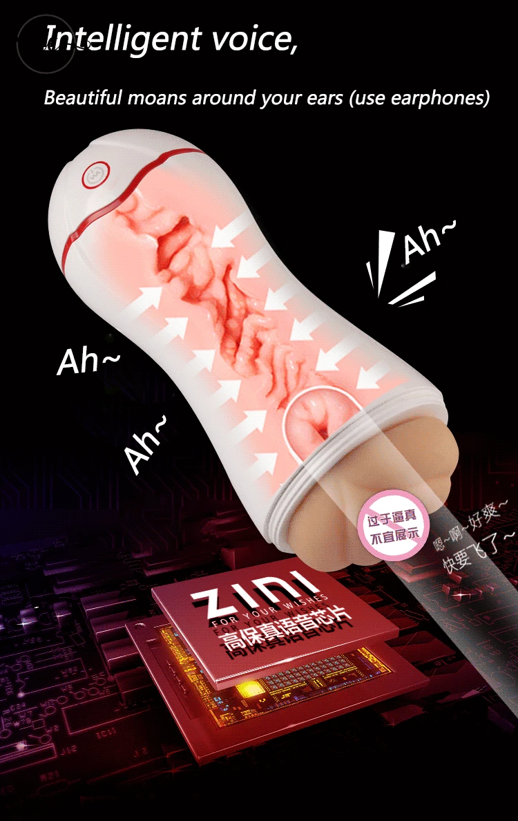  Automatic Voice Sucking Vibration Sex Toys for Men Vacuum USB Sex Machine SENSHOP Vagina Strong Ele