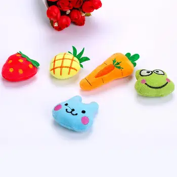 

1Pcs Cute Fruit Animal Design Cat Mint Toy Soft Harmless Short Plush Molar Cat Toy Pet Funny Interactive Parent-child Playthings