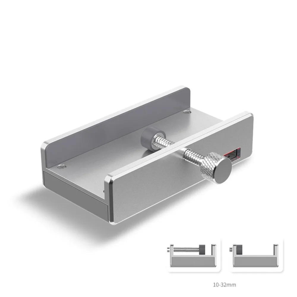Orico с зажимом, 4 порта, USB 3,0, концентратор, алюминиевый сплав, с зажимом, портативный размер, зарядное устройство для путешествий, зарядная станция для ноутбука