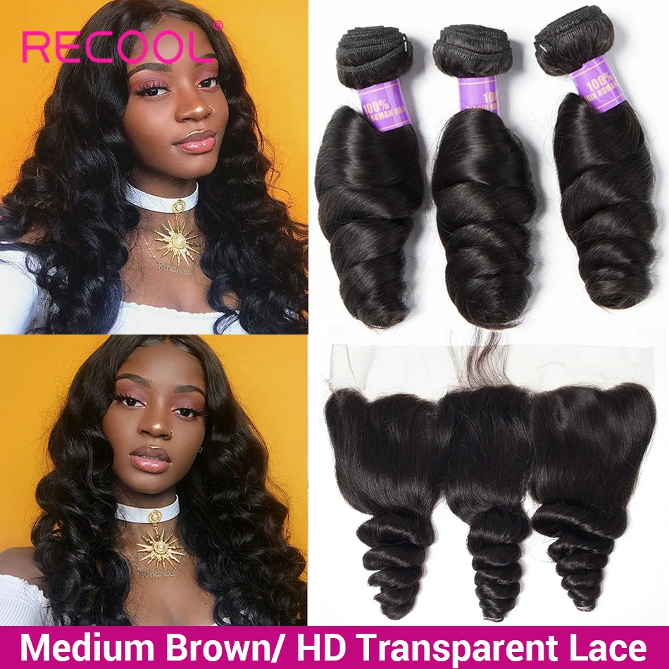 Пупряди свободных волн Recool с фронтальной застежкой бразильские человеческие