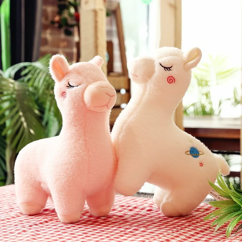23cm Lovely Alpaca Llama Plush Toy Soft Cotton Alpaca Appease Sleeping Pillow Animal Stuffed Doll Toy Gift for Gilrs Children